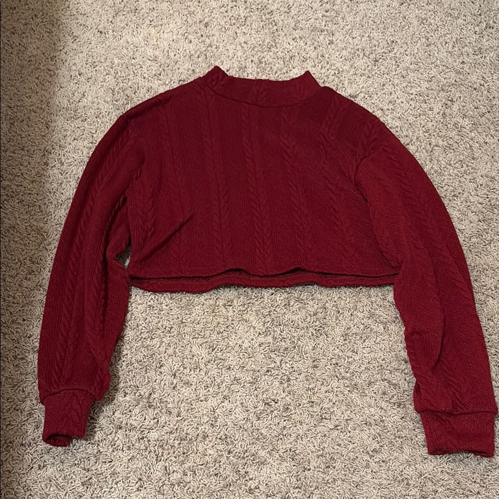 Red Cropped Sweater